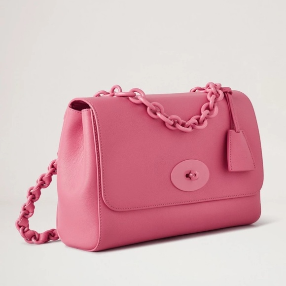 Mulberry 'Lily Medium' in Geranium Pink Micro Classic Grain - MSRP $1395 - NWT - Picture 2 of 6